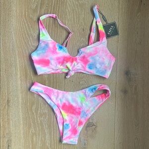 Zaful Multicolor Tie-Dye Bikini